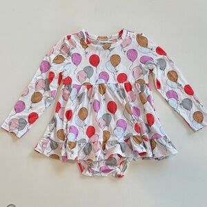 Angel Dear Balloon Print Bamboo Onesie Baby Dress Sz 18-24 NWOT